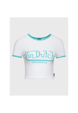 Von Dutch Тишърт Ami 6230070 Бял Regular Fit - Pepit.bg