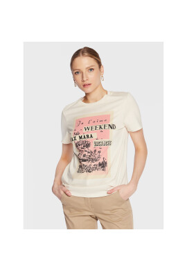 Weekend Max Mara Тишърт Murano 23597106 Бежов Regular Fit - Pepit.bg