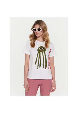 Weekend Max Mara Тишърт Polka 23597102 Бял Regular Fit - Pepit.bg