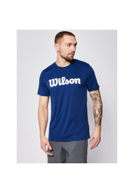 Wilson Тениска от техническо трико Uwii Script Tech Tee WRA770309 Тъмносин Regular Fit - Pepit.bg