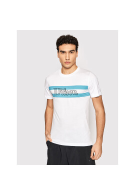 Wilson Тишърт Chi Script Ctn Tee WRA790902 Бял Slim Fit - Pepit.bg