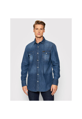 Wrangler дънкова риза Workshirt W5D1AK725 Син Regular Fit - Pepit.bg