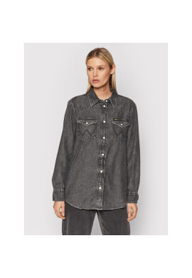Wrangler Риза Heritage W5S96L339 Черен Regular Fit - Pepit.bg