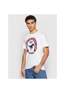Wrangler Тишърт Americana Tee W7AGD3989 Бял Regular Fit - Pepit.bg