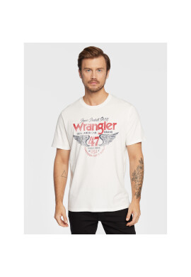 Wrangler Тишърт Americana W70PD3W02 Бял Regular Fit - Pepit.bg