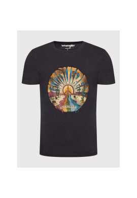 Wrangler Тишърт Big Rainbow W744D3XW5 Черен Regular Fit - Pepit.bg