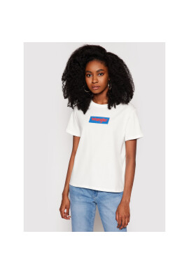 Wrangler Тишърт Box Logo W7P3D3737 Бял Regular Fit - Pepit.bg