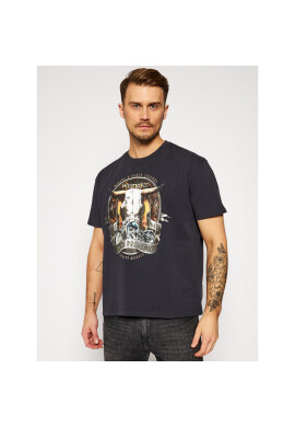 Wrangler Тишърт Bull W7ADGFXV6 Черен Regular Fit - Pepit.bg