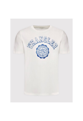 Wrangler Тишърт Collegiate W7E0EJ737 Бял Regular Fit - Pepit.bg