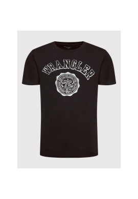 Wrangler Тишърт Collegiate W7E0EJXV6 Черен Regular Fit - Pepit.bg