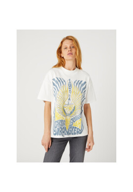 Wrangler Тишърт Girlfriend W7R9EEW04 112334760 Бял Regular Fit - Pepit.bg