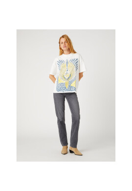 Wrangler Тишърт Girlfriend W7R9EEW04 112334760 Бял Regular Fit - Pepit.bg