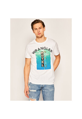 Wrangler Тишърт Good Times W7F8FK989 Бял Regular Fit - Pepit.bg