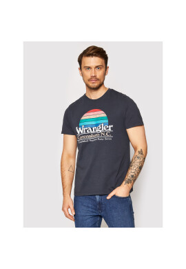 Wrangler Тишърт Graphic W7AID3XAE Тъмносин Regular Fit - Pepit.bg