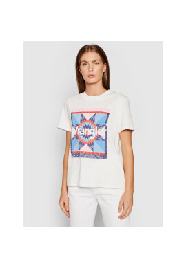 Wrangler Тишърт High Rib W7N9D3 Бял Regular Fit - Pepit.bg