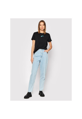 Wrangler Тишърт High Rib W7N9D3100 Черен Regular Fit - Pepit.bg