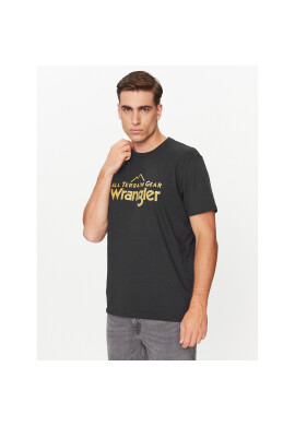 Wrangler Тишърт Logo 112341249 Черен Regular Fit - Pepit.bg