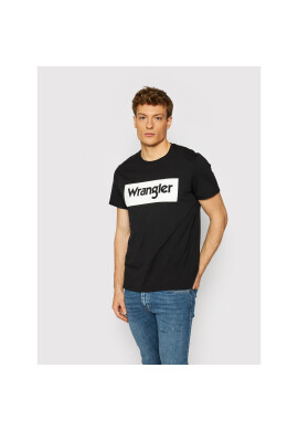 Wrangler Тишърт Logo Tee W742FK100 Черен Regular Fit - Pepit.bg
