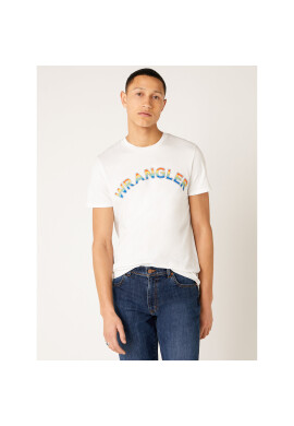 Wrangler Тишърт Rainbow W7F2D3989 Бял Regular Fit - Pepit.bg