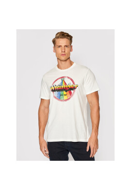 Wrangler Тишърт Rainbow W7J9D3737 Бял Regular Fit - Pepit.bg