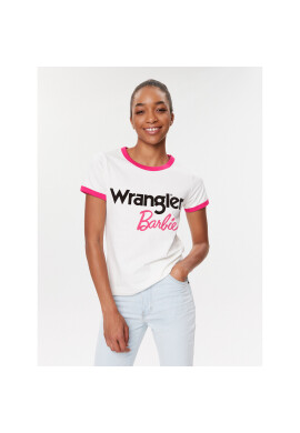 Wrangler Тишърт Ringer 112346212 Бял Slim Fit - Pepit.bg