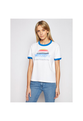 Wrangler Тишърт Ringer W7S0DR989 Бял Relaxed Fit - Pepit.bg