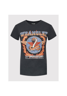 Wrangler Тишърт Shrunken Band W7FDDRXV6 Черен Regular Fit - Pepit.bg