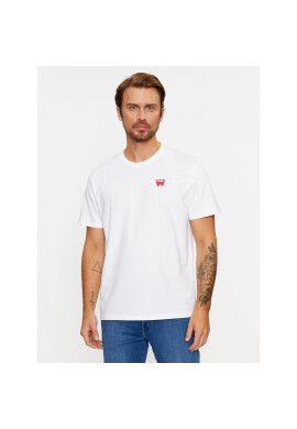 Wrangler Тишърт Sign Off 112341126 Бял Regular Fit - Pepit.bg