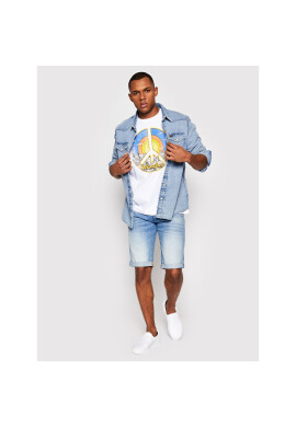 Wrangler Тишърт Ss Car Tee W7APGF989 Бял Regular Fit - Pepit.bg