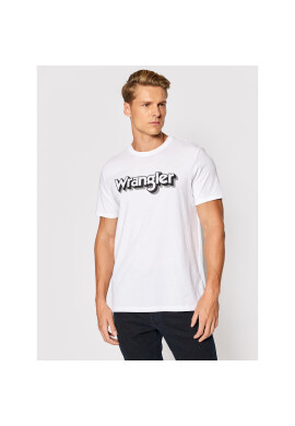 Wrangler Тишърт Ss Logo W7J4D3989 Бял Regular Fit - Pepit.bg