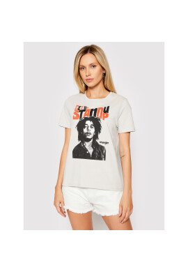 Wrangler Тишърт BOB MARLEY Stand Up W712EEM00 Сив Regular Fit - Pepit.bg