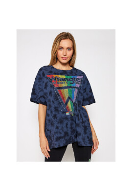 Wrangler Тишърт Tee W7R3GFB28 Тъмносин Oversize - Pepit.bg