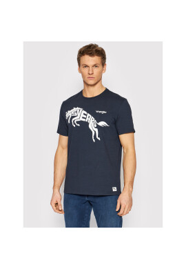 Wrangler Тишърт W746EEB08 Тъмносин Regular Fit - Pepit.bg