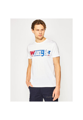 Wrangler Тишърт W7D2FQ989 Бял Regular Fit - Pepit.bg