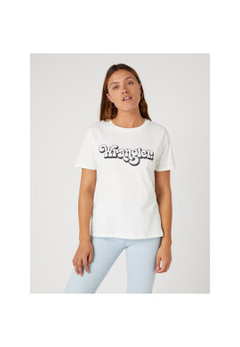 Wrangler Тишърт W7N4D3W03 112332123 Бял Regular Fit - Pepit.bg
