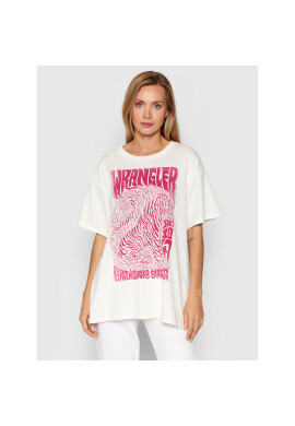 Wrangler Тишърт W7R3DRW03 Бял Oversize - Pepit.bg