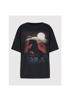 Wrangler Тишърт W7R3GFXV6 Черен Oversize - Pepit.bg