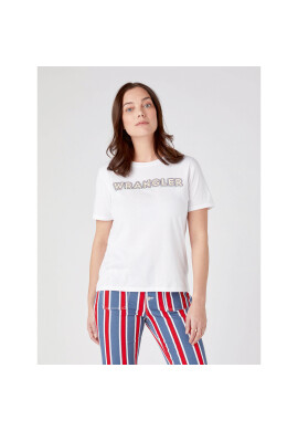 Wrangler Тишърт W7XFD3989 112328923 Бял Regular Fit - Pepit.bg