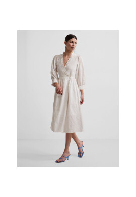 YAS Лятна рокля Lulla 26026121 Бял Regular Fit - Pepit.bg