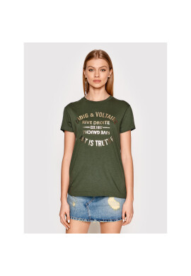Zadig&Voltaire Тишърт Walk Blason JWTS00003 Зелен Regular Fit - Pepit.bg