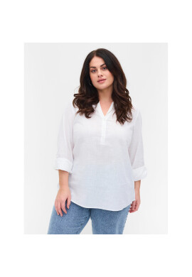 Zizzi Блуза CA02361A Бял Regular Fit - Pepit.bg