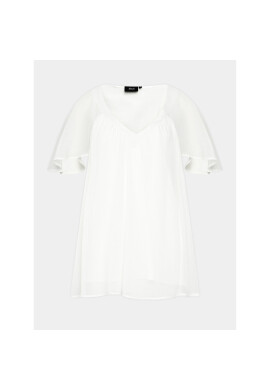 Zizzi Блуза M58831A Бял Loose Fit - Pepit.bg