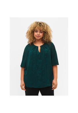 Zizzi Блуза M58832A Зелен Loose Fit - Pepit.bg