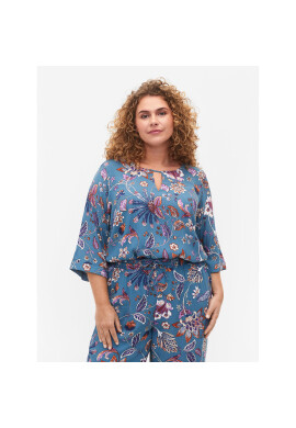 Zizzi Блуза V00040E Син Loose Fit - Pepit.bg