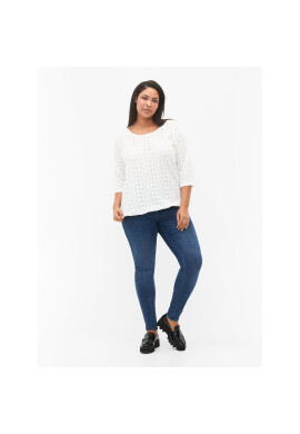 Zizzi Блуза V50249B Бял Loose Fit - Pepit.bg
