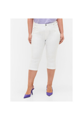 Zizzi Дънкови шорти O10305H Бял Slim Fit - Pepit.bg