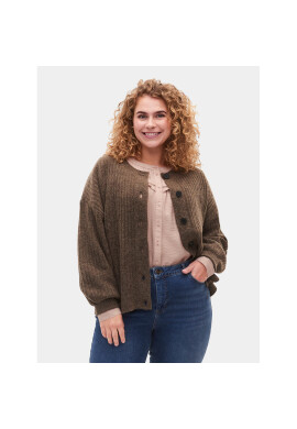 Zizzi Кардиган CA61087H Кафяв Regular Fit - Pepit.bg
