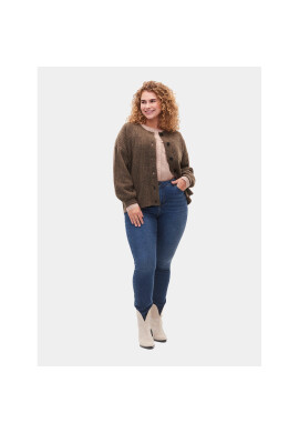 Zizzi Кардиган CA61087H Кафяв Regular Fit - Pepit.bg