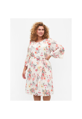 Zizzi Лятна рокля CA06015A Бял Regular Fit - Pepit.bg