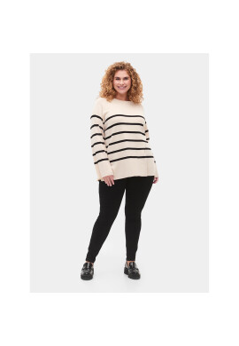 Zizzi Пуловер M61259A Бежов Regular Fit - Pepit.bg